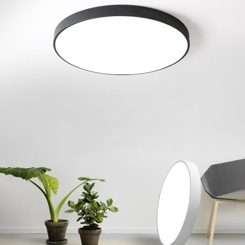 Luminaires de plafond encastrés de simplicité de lumière montée au plafond à LED ronde