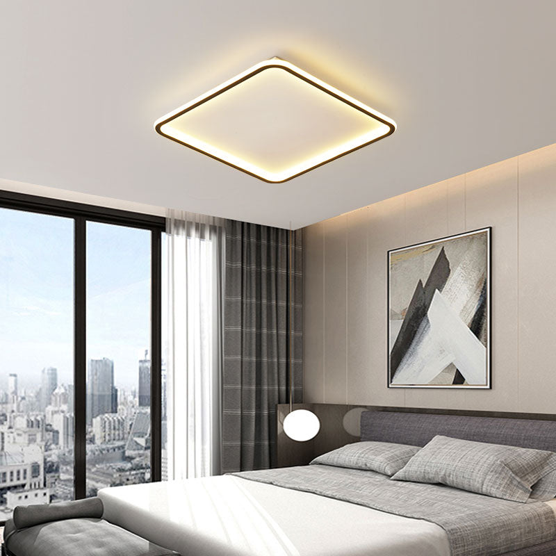 Luminaire de plafond à montage encastré simplicité géométrie LED plafonnier