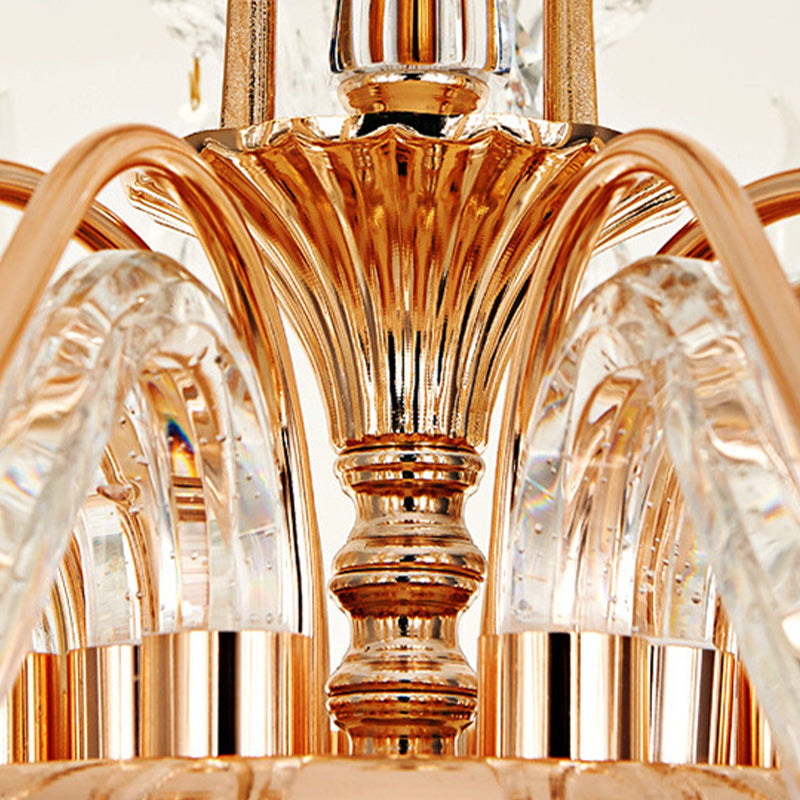 Crimle Crystal Hanging Light European Style Chandelier Lighting pour le salon