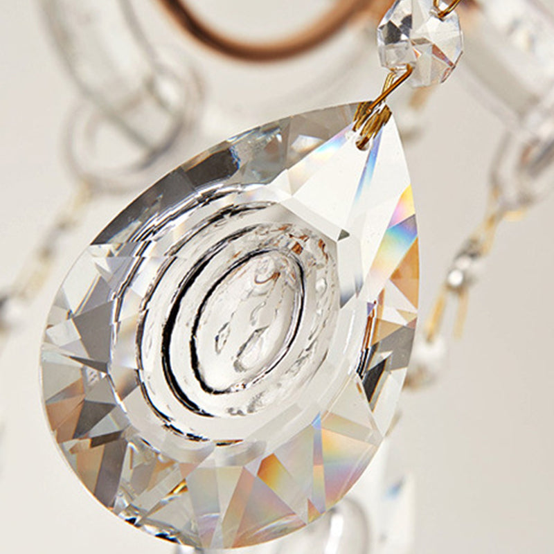 Crimle Crystal Hanging Light European Style Chandelier Lighting pour le salon