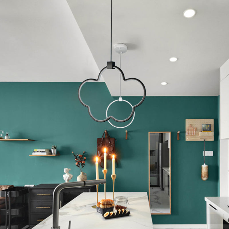 Pendre à LED linéaire blanc Lumière suspension en métal décoratif pour la salle des enfants