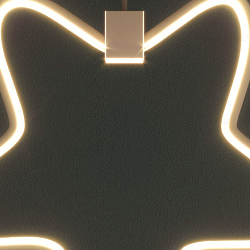 Pendre à LED linéaire blanc Lumière suspension en métal décoratif pour la salle des enfants