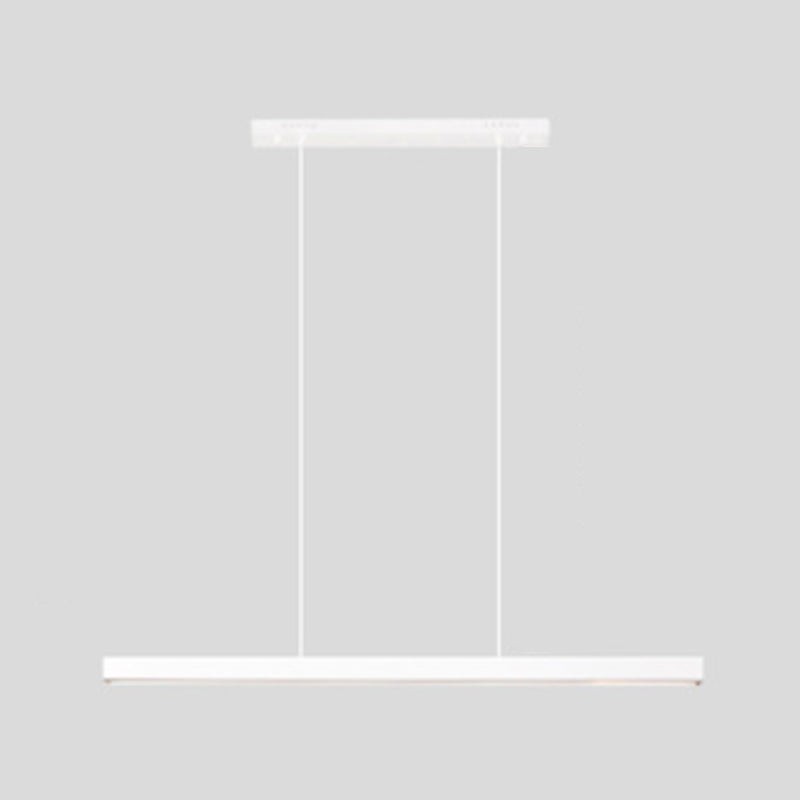 Einfacher Stil Rechteckinsel Island Kronleuchter 1-Kopf-LED-Anhängerbeleuchtung mit Acrylschatten