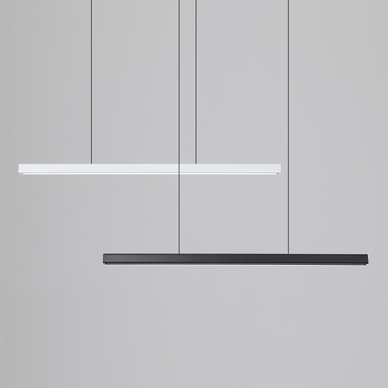 Einfacher Stil Rechteckinsel Island Kronleuchter 1-Kopf-LED-Anhängerbeleuchtung mit Acrylschatten