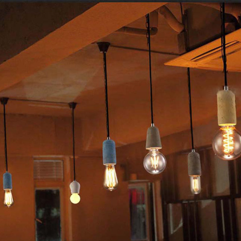 Small Ciment Pendant Light Ayémorrat nordique 1 Éclairage de suspension de tête pour salle à manger