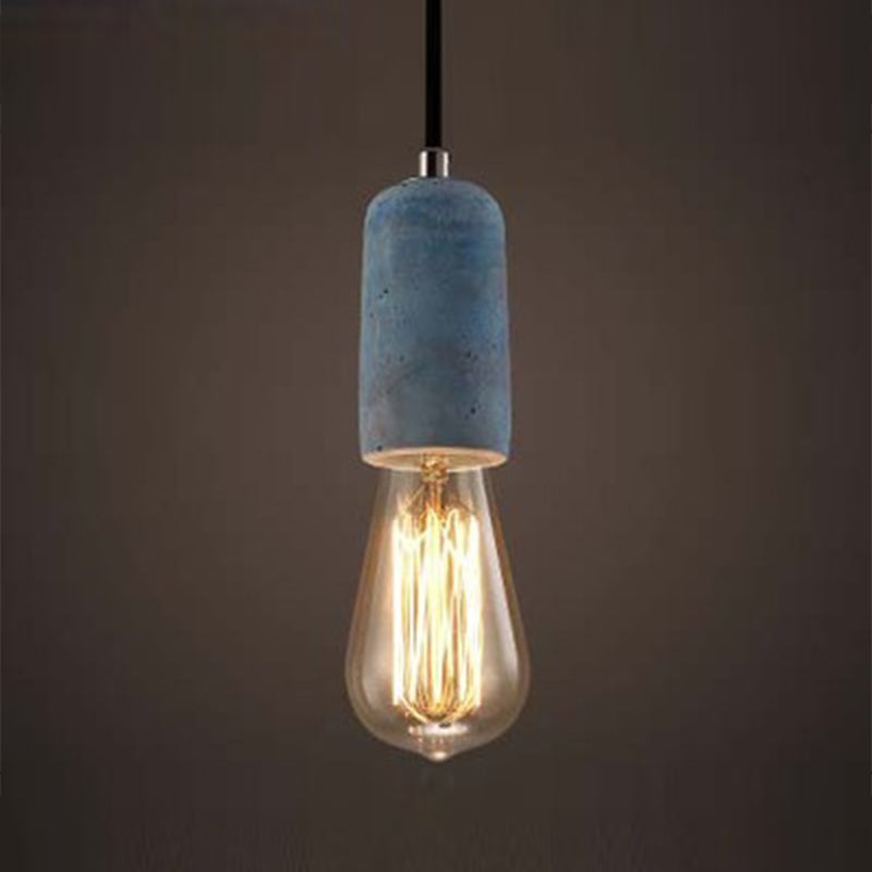 Small Ciment Pendant Light Ayémorrat nordique 1 Éclairage de suspension de tête pour salle à manger