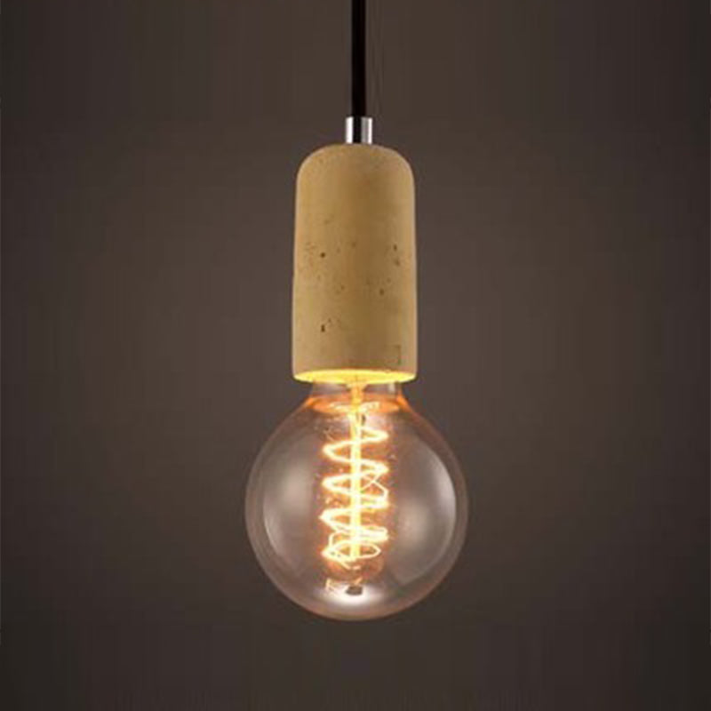 Small Ciment Pendant Light Ayémorrat nordique 1 Éclairage de suspension de tête pour salle à manger