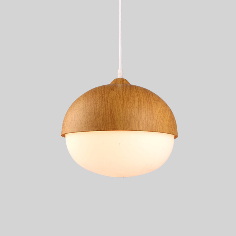 LAMPE DE TRAPLE DE FINE DE BOIS NORDIQUE 1-LIGHT BLANC SUSPENSION SUSPENSION POUR CAFE