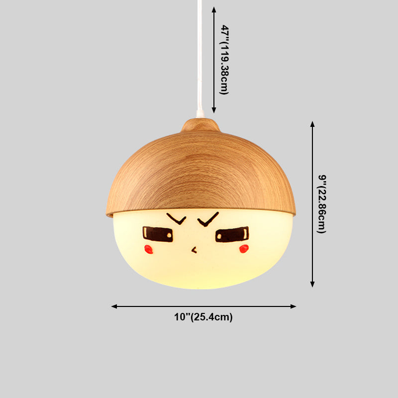 LAMPE DE TRAPLE DE FINE DE BOIS NORDIQUE 1-LIGHT BLANC SUSPENSION SUSPENSION POUR CAFE