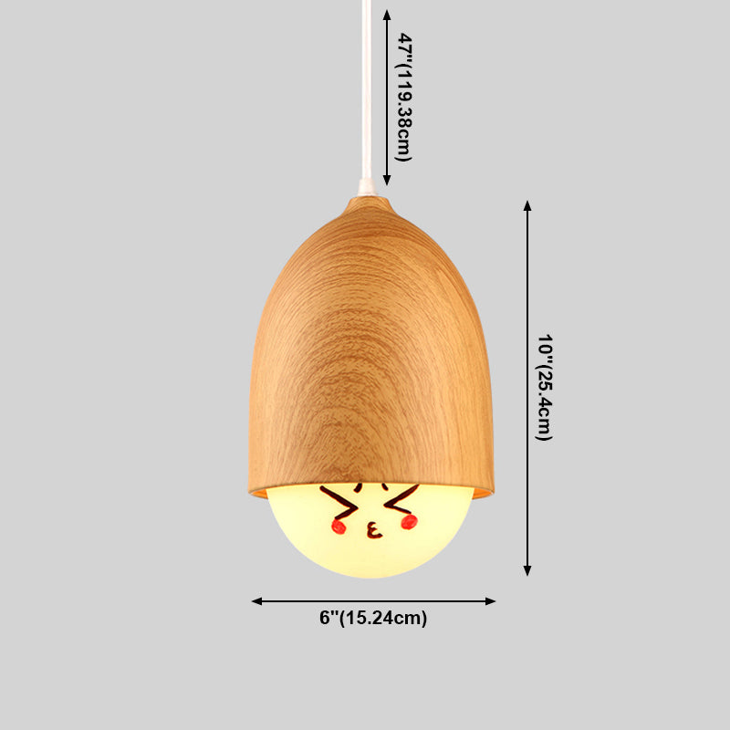 LAMPE DE TRAPLE DE FINE DE BOIS NORDIQUE 1-LIGHT BLANC SUSPENSION SUSPENSION POUR CAFE
