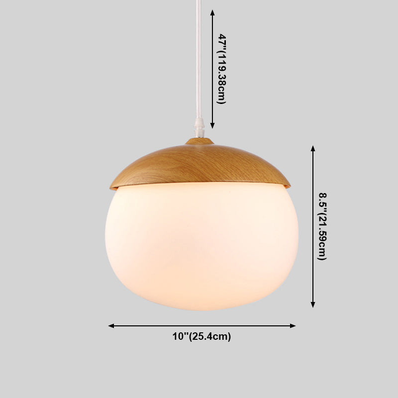 LAMPE DE TRAPLE DE FINE DE BOIS NORDIQUE 1-LIGHT BLANC SUSPENSION SUSPENSION POUR CAFE
