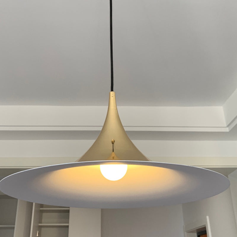 Postmodern Fared Pendant Lightture Metal 1-Light Dining Room Suspension Light