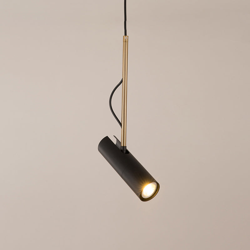 Postmoderne Light-Luxury suspendu lampe à pêche cylindrique en métal