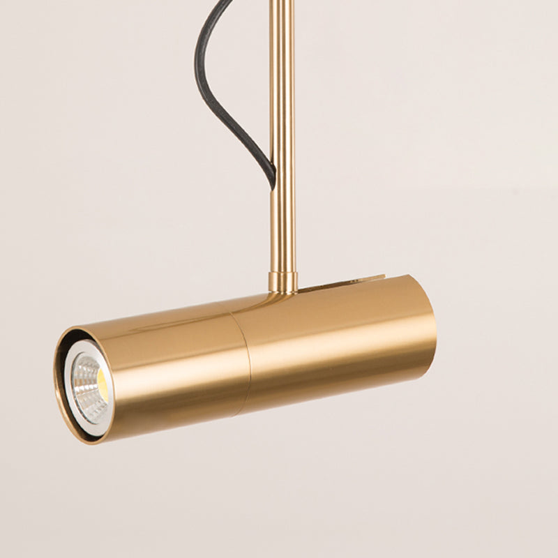 Postmoderne Light-Luxury suspendu lampe à pêche cylindrique en métal