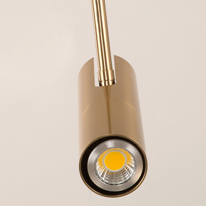 Postmoderne Light-Luxury suspendu lampe à pêche cylindrique en métal