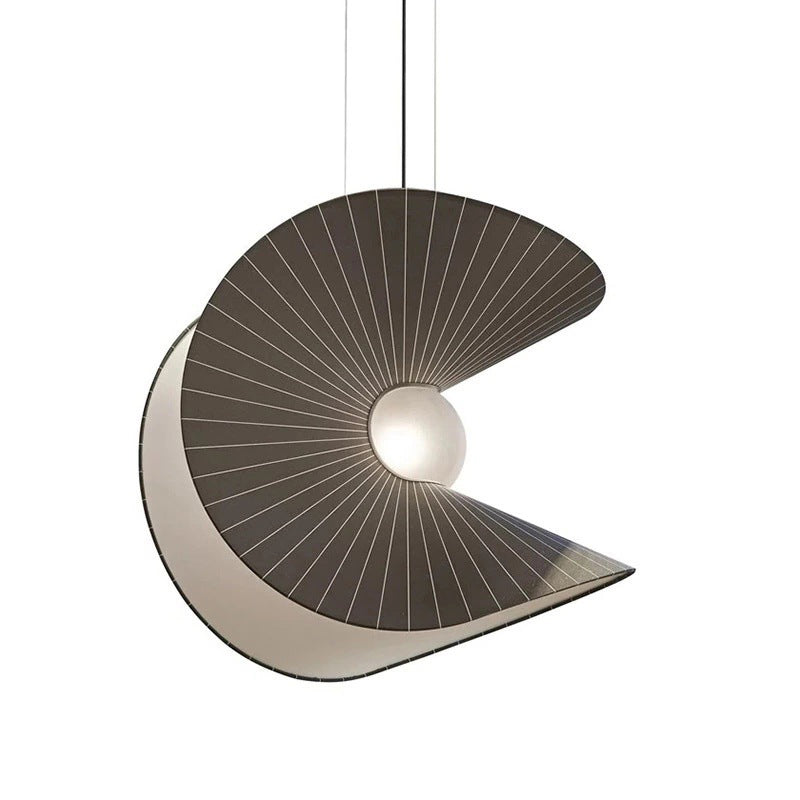 Artistic Irregular Shaped Drop Lamp Silk Fabric 1-Light Dining Room Hanging Light