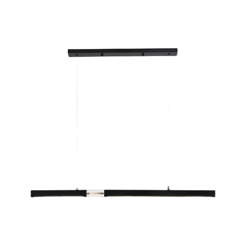 Moderne Rechteckinselinsel Kronleuchter 1-Licht-LED-Anhänger Beleuchtungskörper mit Kristall