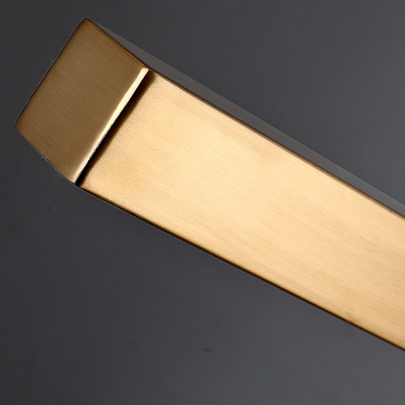 Moderne Rechteckinselinsel Kronleuchter 1-Licht-LED-Anhänger Beleuchtungskörper mit Kristall