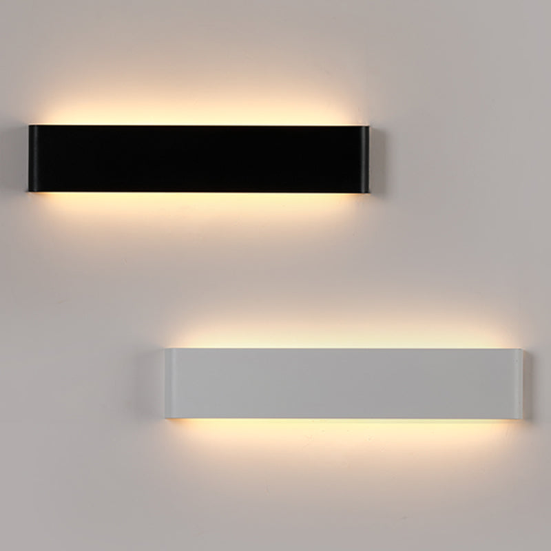 Luz de pared LED recta de la pared moderna de 2 luces con aluminio para dormitorio