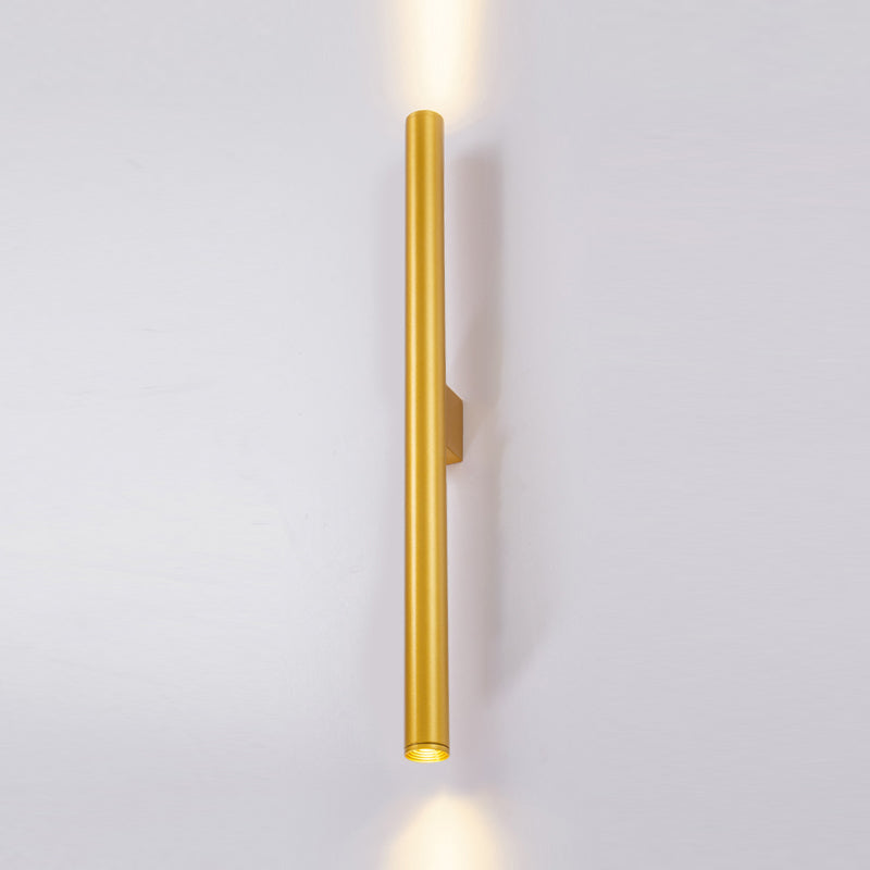 Moderne Aluminium Wandleuze Zylinderform 2 Lichter Wandleuchte für Schlafzimmer