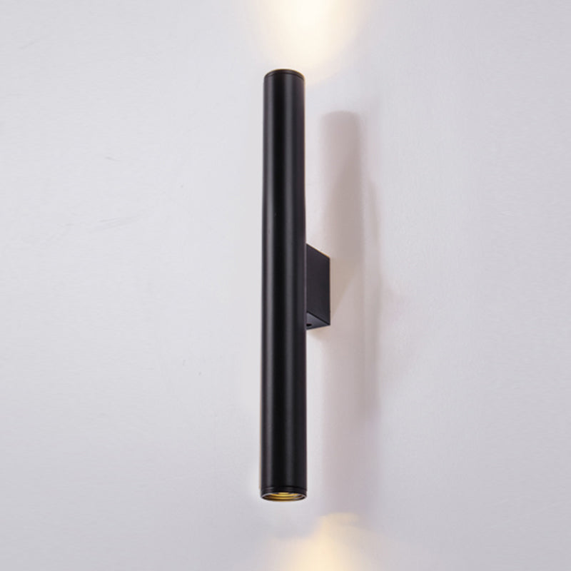 Moderne Aluminium Wandleuze Zylinderform 2 Lichter Wandleuchte für Schlafzimmer