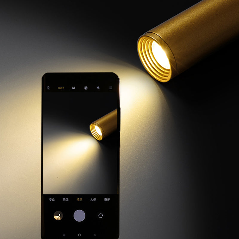 Moderne Aluminium Wandleuze Zylinderform 2 Lichter Wandleuchte für Schlafzimmer