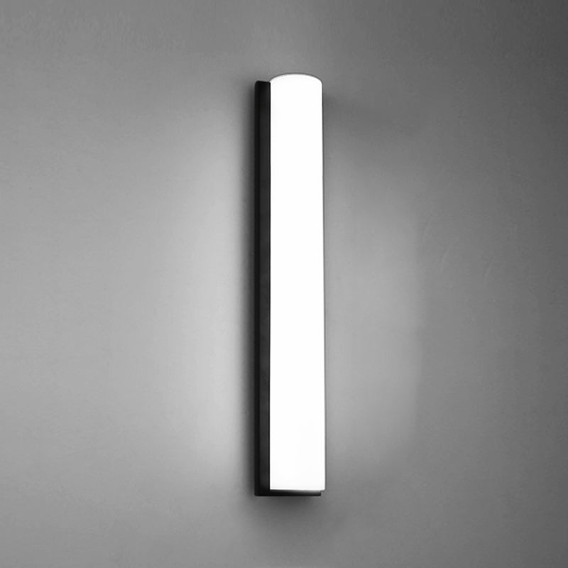 Modern Metal Wall Sconce Cylinder 1 Light Wall Light with Glass for Bedroom