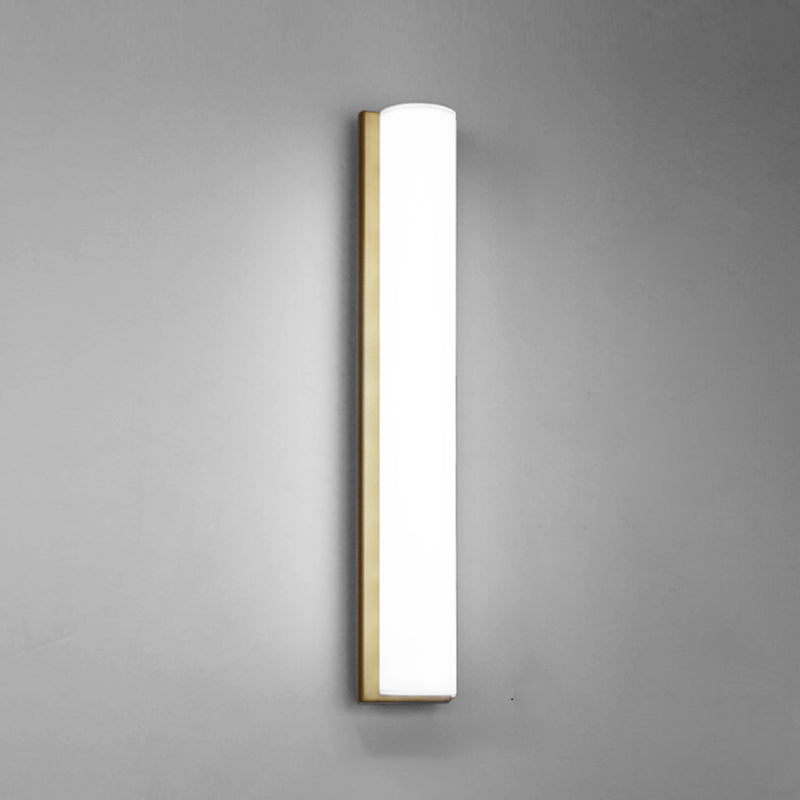 Modern Metal Wall Sconce Cylinder 1 Light Wall Light with Glass for Bedroom