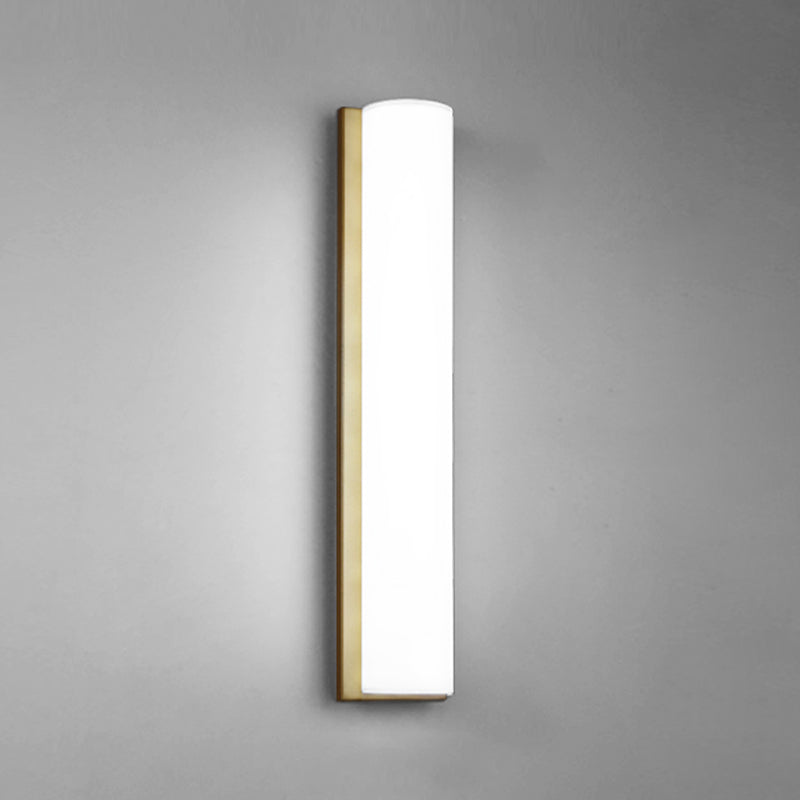 Modern Metal Wall Sconce Cylinder 1 Light Wall Light with Glass for Bedroom