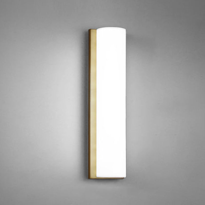 Modern Metal Wall Sconce Cylinder 1 Light Wall Light with Glass for Bedroom