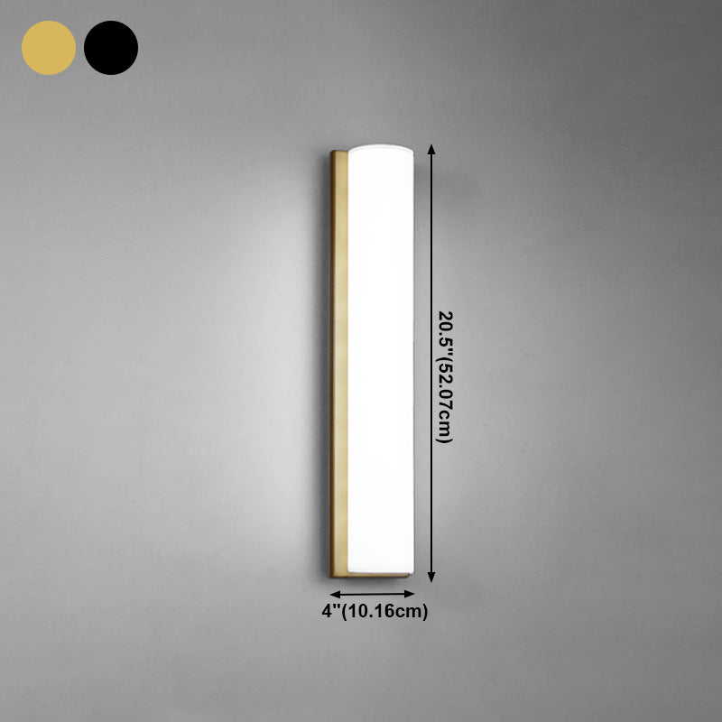 Modern Metal Wall Sconce Cylinder 1 Light Wall Light with Glass for Bedroom