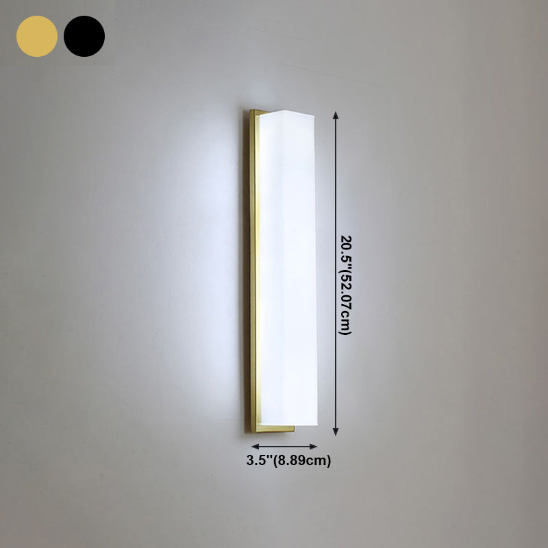 Modern Metal Wall Sconce Cylinder 1 Light Wall Light with Glass for Bedroom