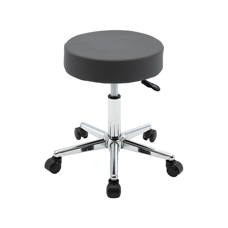 Sgabello da bar in pelle senza braccia moderna regolabile con base in metallo