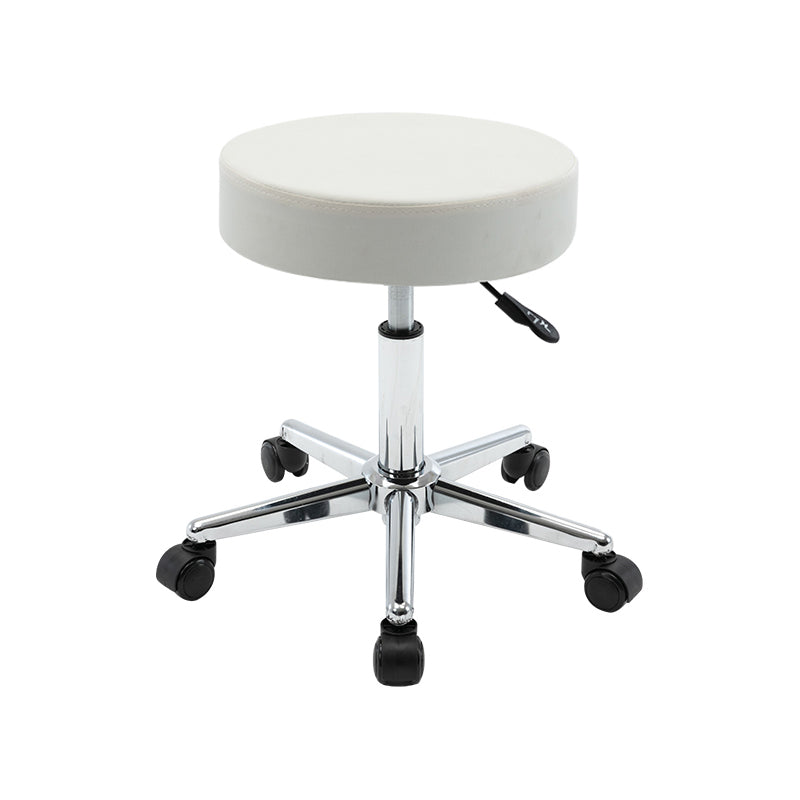 Sgabello da bar in pelle senza braccia moderna regolabile con base in metallo