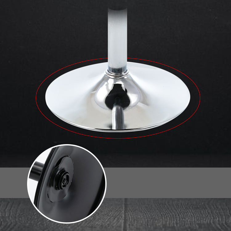 Sgabello da bar in pelle senza braccia moderna regolabile con base in metallo