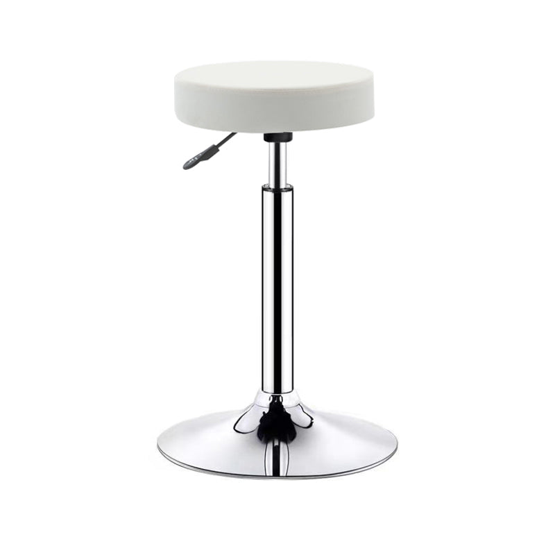 Sgabello da bar in pelle senza braccia moderna regolabile con base in metallo