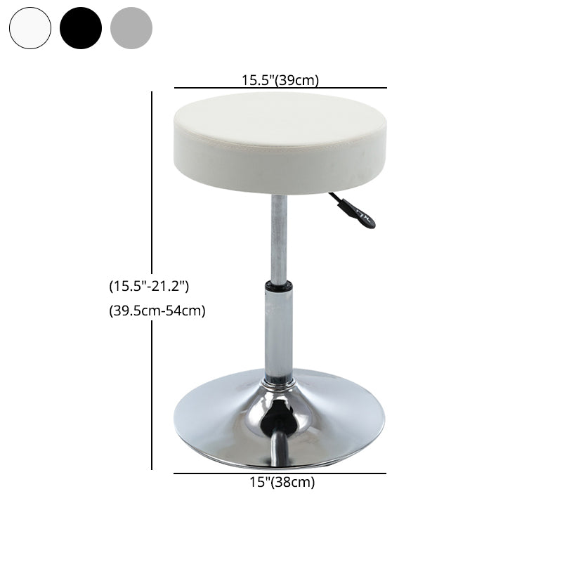 Sgabello da bar in pelle senza braccia moderna regolabile con base in metallo