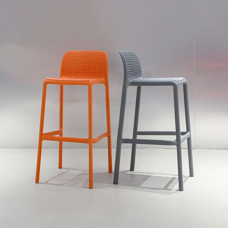 Moderno sgabello da bar in plastica da bar di plastica con sedile in plastica