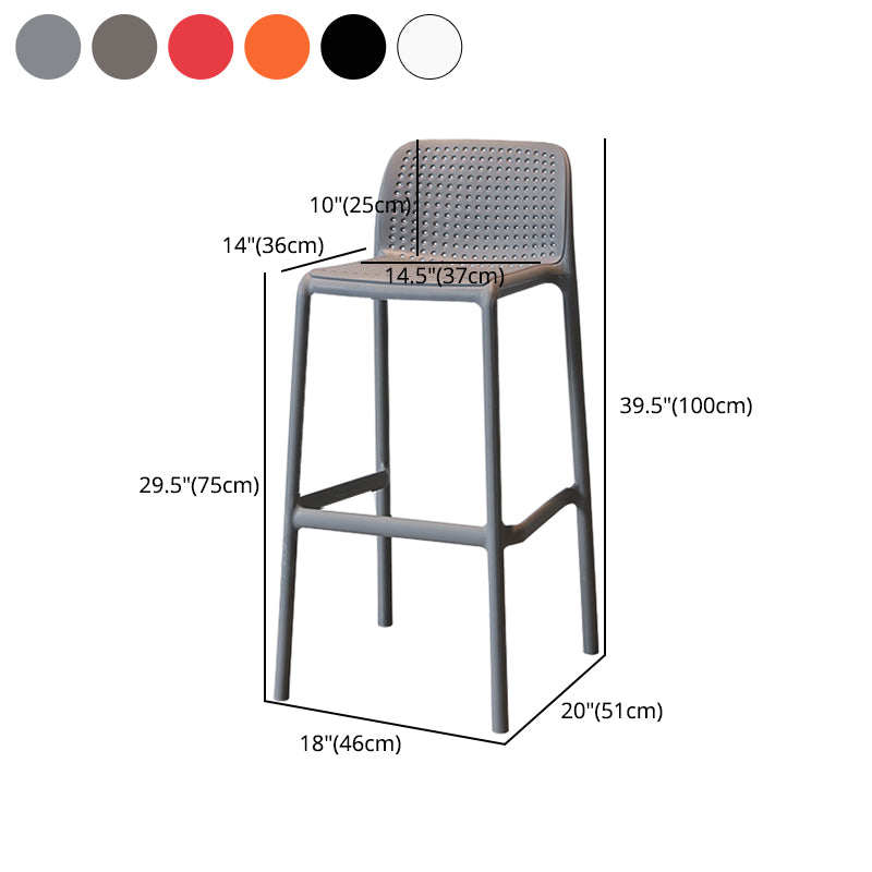 Moderno sgabello da bar in plastica da bar di plastica con sedile in plastica