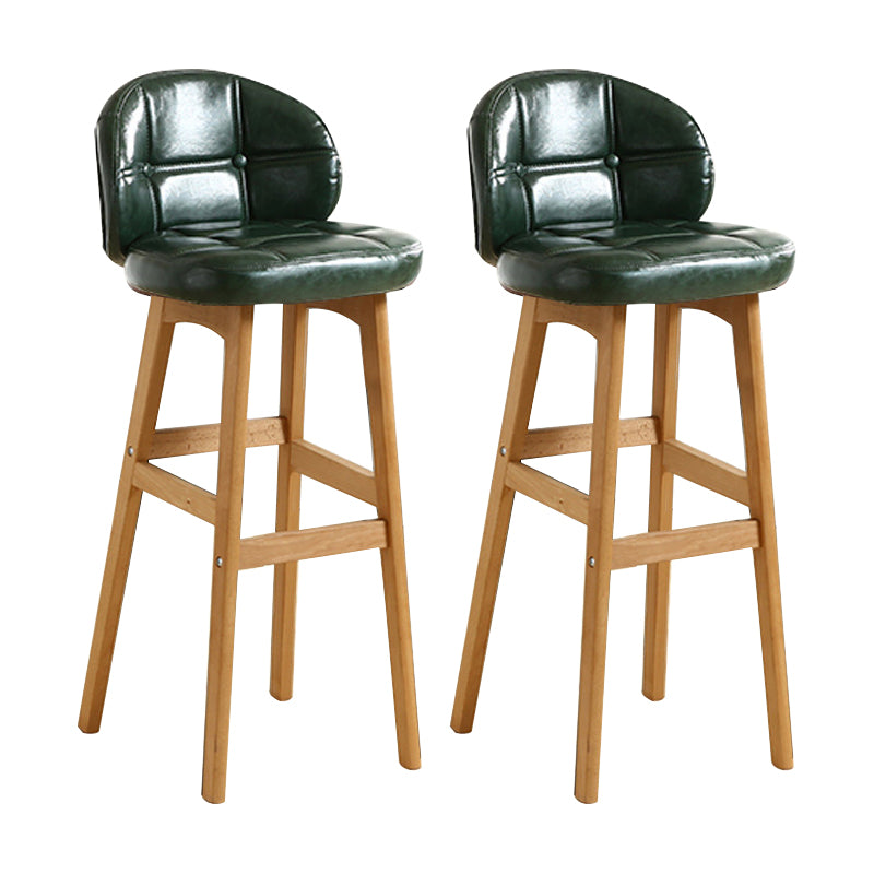 Moderner Tresenhocker ohne Armlehnen, Holz-Kassierer-Barhocker mit Kissen und Pedal