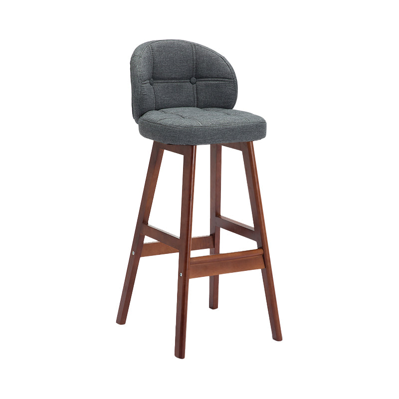 Moderner Tresenhocker ohne Armlehnen, Holz-Kassierer-Barhocker mit Kissen und Pedal