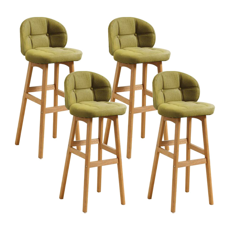 Moderner Tresenhocker ohne Armlehnen, Holz-Kassierer-Barhocker mit Kissen und Pedal