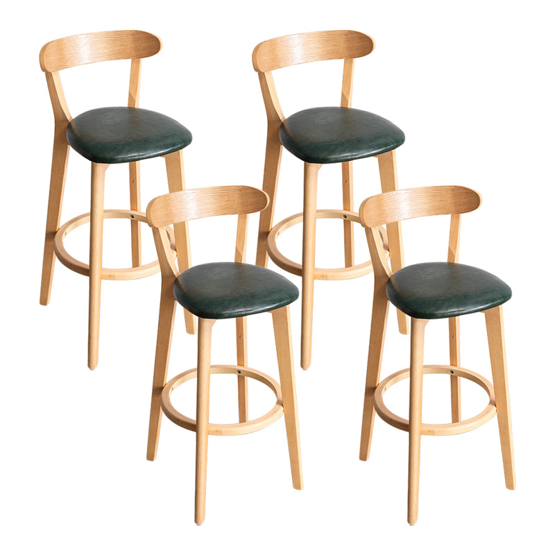 Moderner Tresenhocker ohne Armlehnen, Holz-Haushalts-Barhocker mit Kissen und Pedal