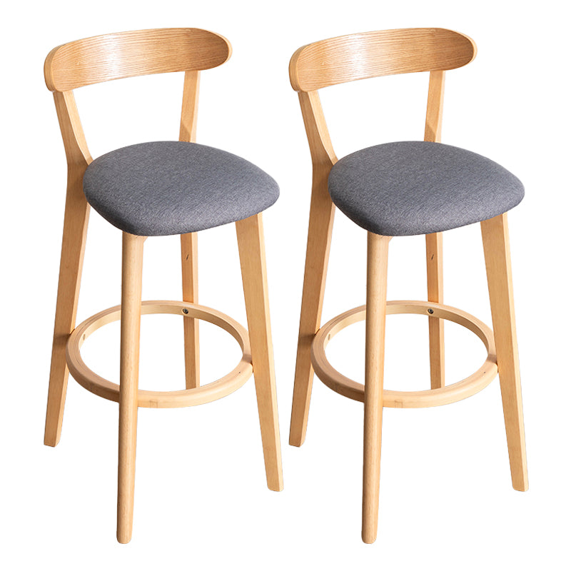 Moderner Tresenhocker ohne Armlehnen, Holz-Haushalts-Barhocker mit Kissen und Pedal