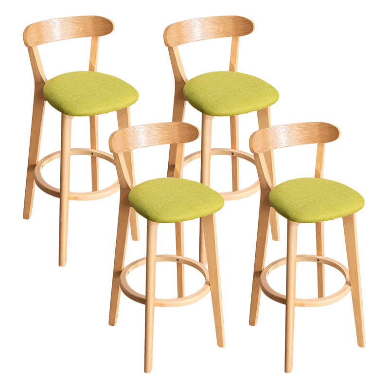Moderner Tresenhocker ohne Armlehnen, Holz-Haushalts-Barhocker mit Kissen und Pedal