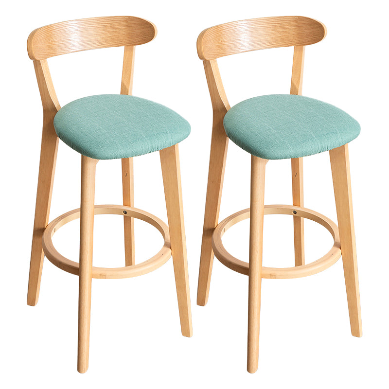 Moderner Tresenhocker ohne Armlehnen, Holz-Haushalts-Barhocker mit Kissen und Pedal