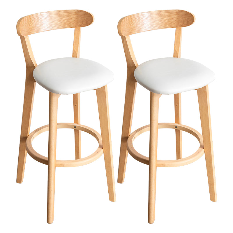 Moderner Tresenhocker ohne Armlehnen, Holz-Haushalts-Barhocker mit Kissen und Pedal