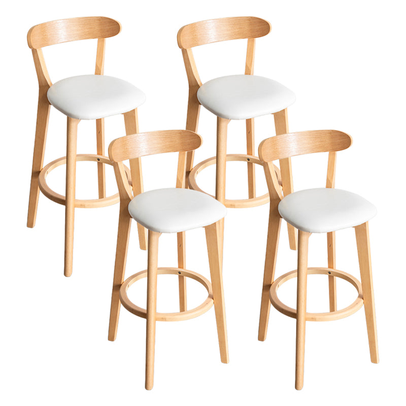 Moderner Tresenhocker ohne Armlehnen, Holz-Haushalts-Barhocker mit Kissen und Pedal