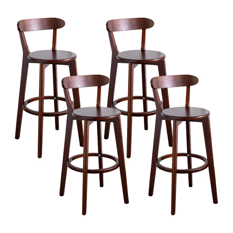 Moderner Tresenhocker ohne Armlehnen, Holz-Haushalts-Barhocker mit Kissen und Pedal