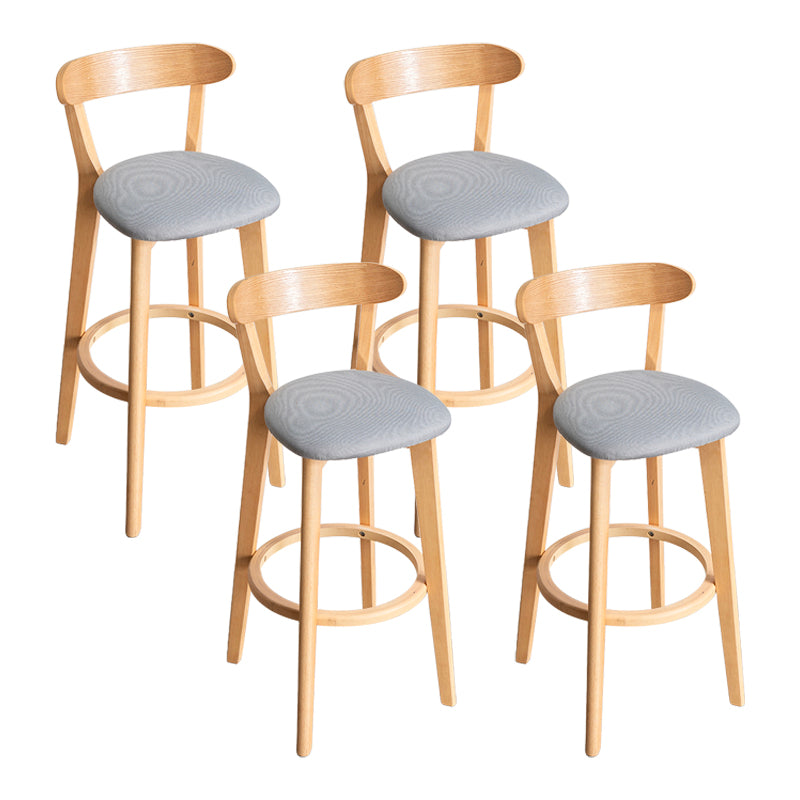 Moderner Tresenhocker ohne Armlehnen, Holz-Haushalts-Barhocker mit Kissen und Pedal